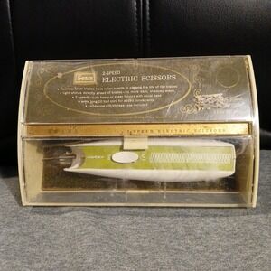 Vintage Sears 2 Speed Electric Scissors 3442199 in Case Tested Work Great!